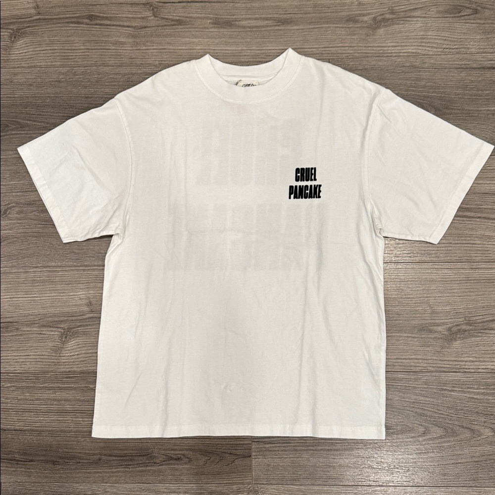 Cruel Pancake White Tee Men’s Size Small/Medium
